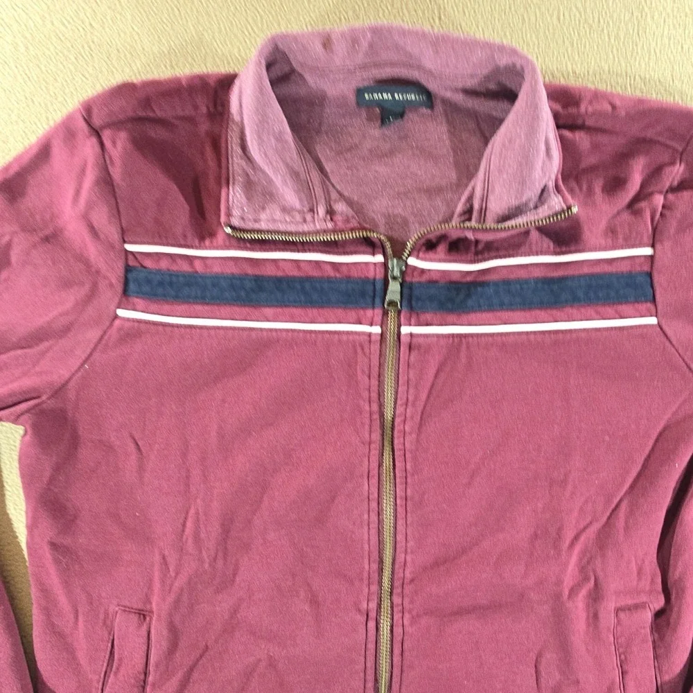 Retro‎ Banana Republic Zip Up Track Jacket, Purple Size M